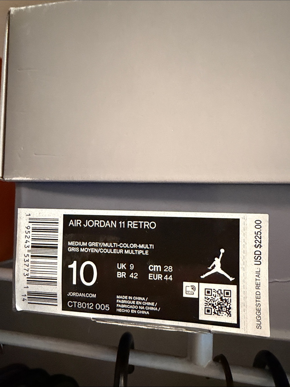 Jordan 11 Cool Grey and White Retro High-Top Sneakers - Picture 5 of 5